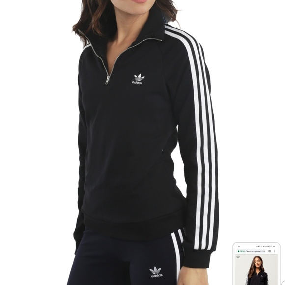 adidas Sweaters - Adidas half zip sweater-women